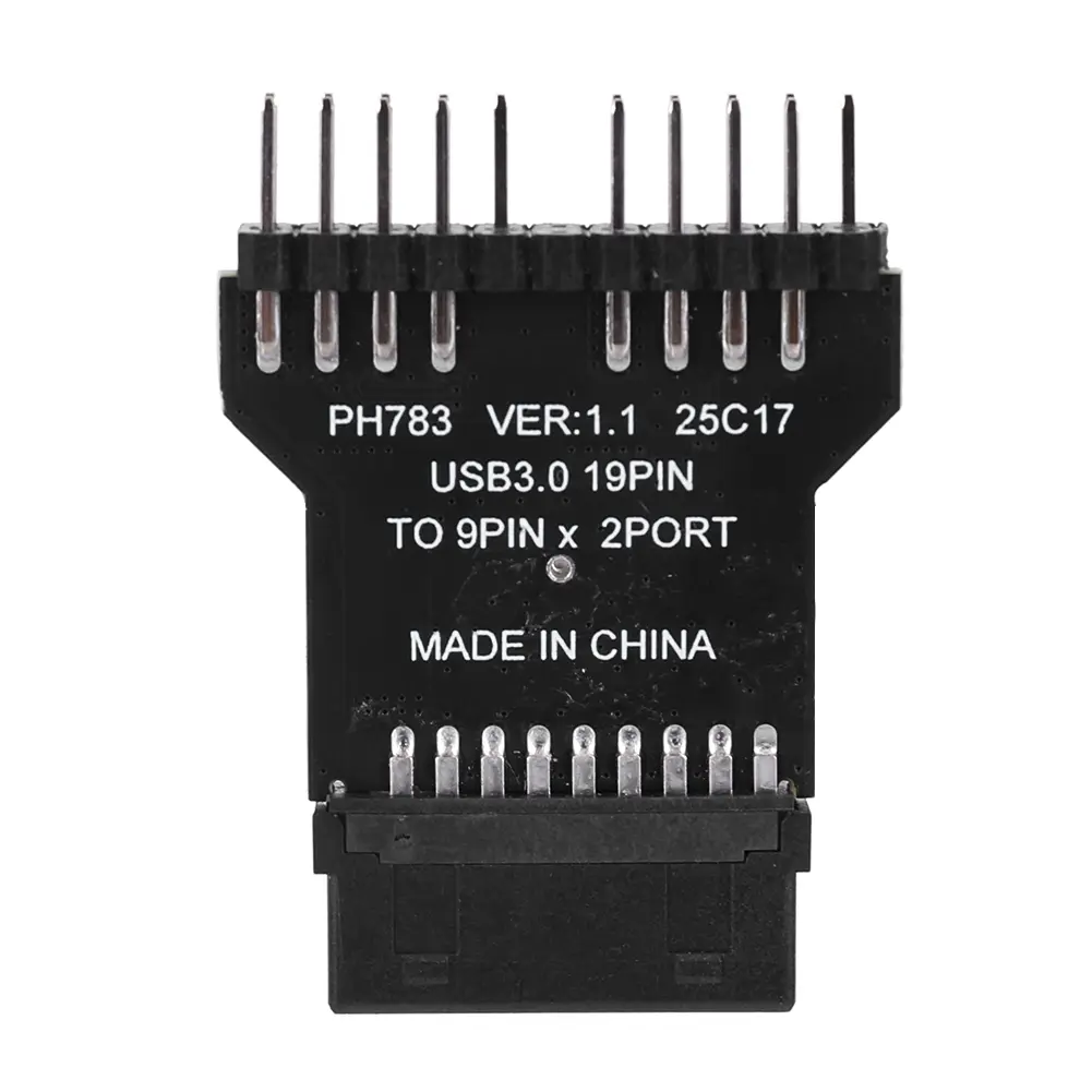 USB 3.0 19PIN To USB 2.0 9PIN Header Splitter Adapter Wear Resist 1 To 2 Extension for Water Cooling Fan Speed Measurement