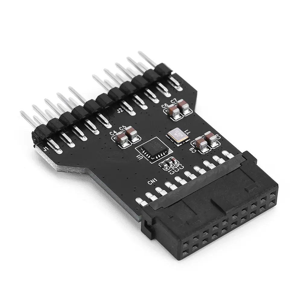 USB 3.0 19PIN To USB 2.0 9PIN Header Splitter Adapter Wear Resist 1 To 2 Extension for Water Cooling Fan Speed Measurement