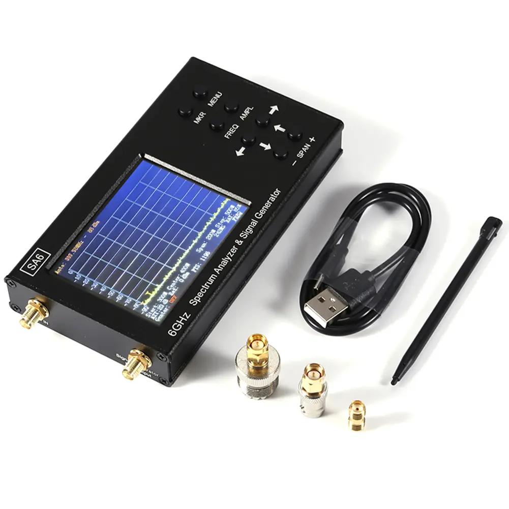 SA6 35-6200Mhz Signal Generator Multifunction WiFi CDMA Signal 6G Tester Reusable 3.2 Inch Touched Screen Tester for LAB