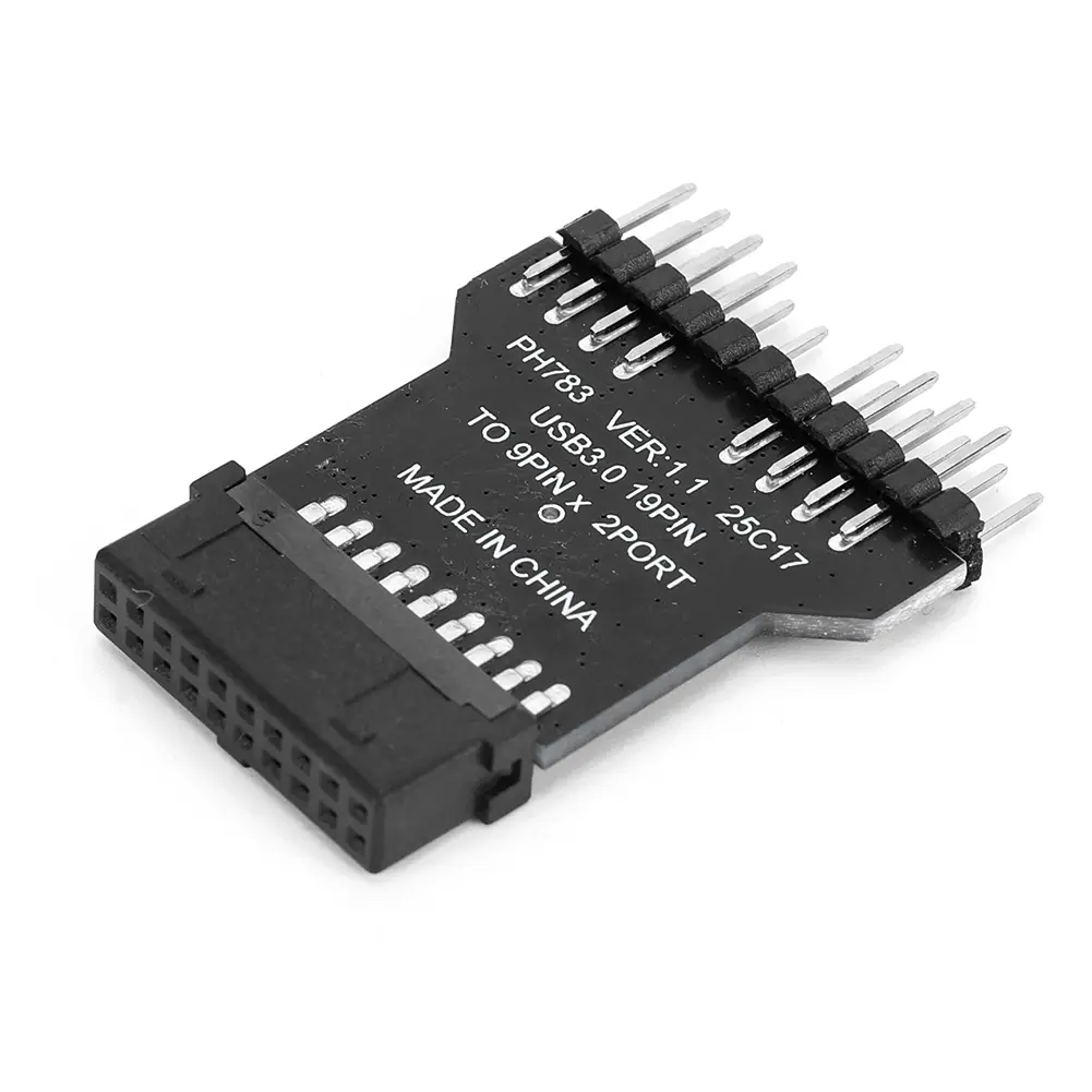 USB 3.0 19PIN To USB 2.0 9PIN Header Splitter Adapter Wear Resist 1 To 2 Extension for Water Cooling Fan Speed Measurement