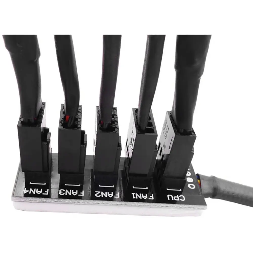 40cm 1 to 5 4-Pin Chassis Cooler Power Cable Adapter Fan CPU HUB Splitter PC Case Cooler Power Cable Adapter