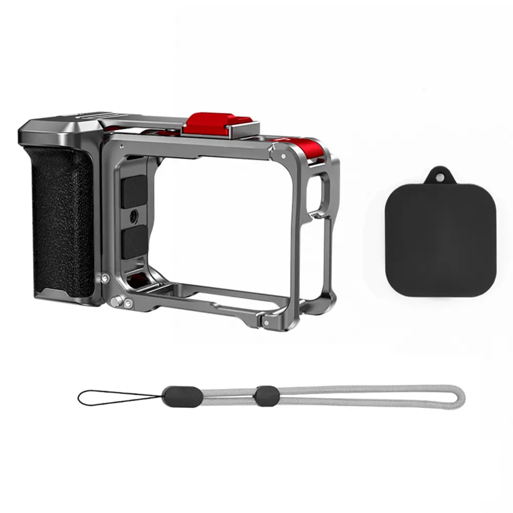 For Insta360 Ace Pro/2 Ergonomic Action Camera Cage Wear Resist Comfortable Grip Camera Frame Anti-Fall Camera Expand Accessory