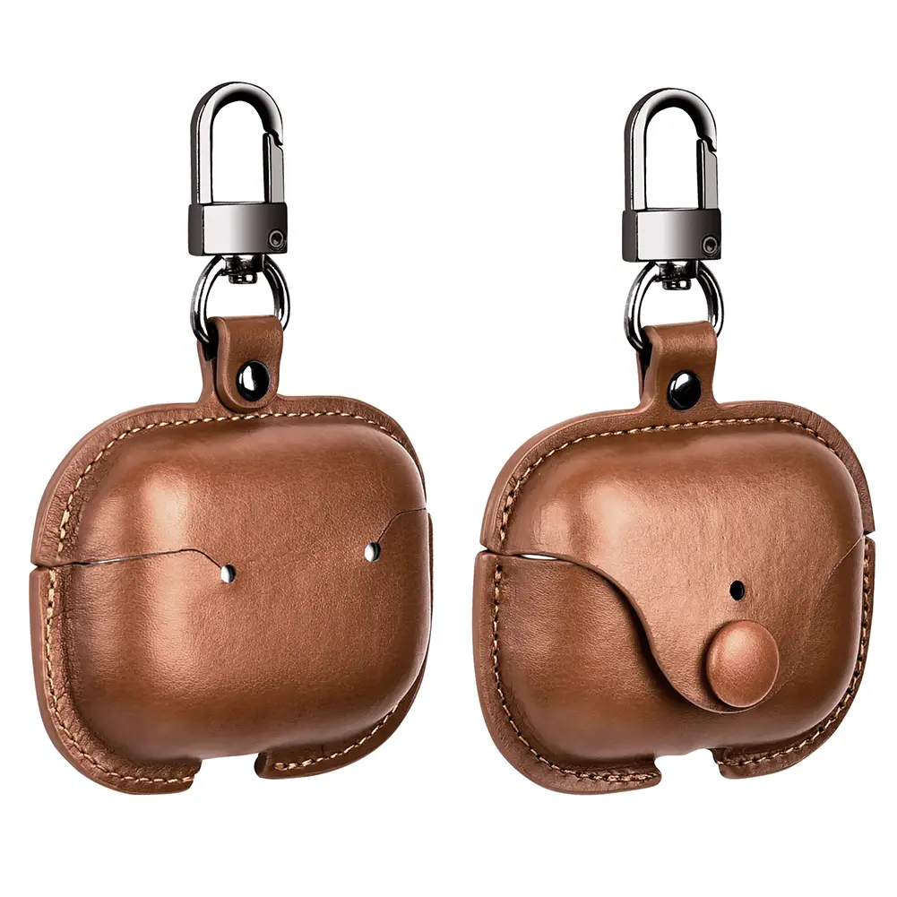 For AirPods 4 Leather Case Earbuds Charging Case Protective Cover Skin Leather Protective Case Cover for Apple AirPods 4 (2024)
