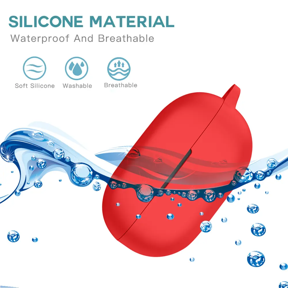 Silicone Case Cover Shockproof Soft Protective Cover with Anti-Lost Lanyard Protective Case for Beats Solo Buds Wireless Earbuds