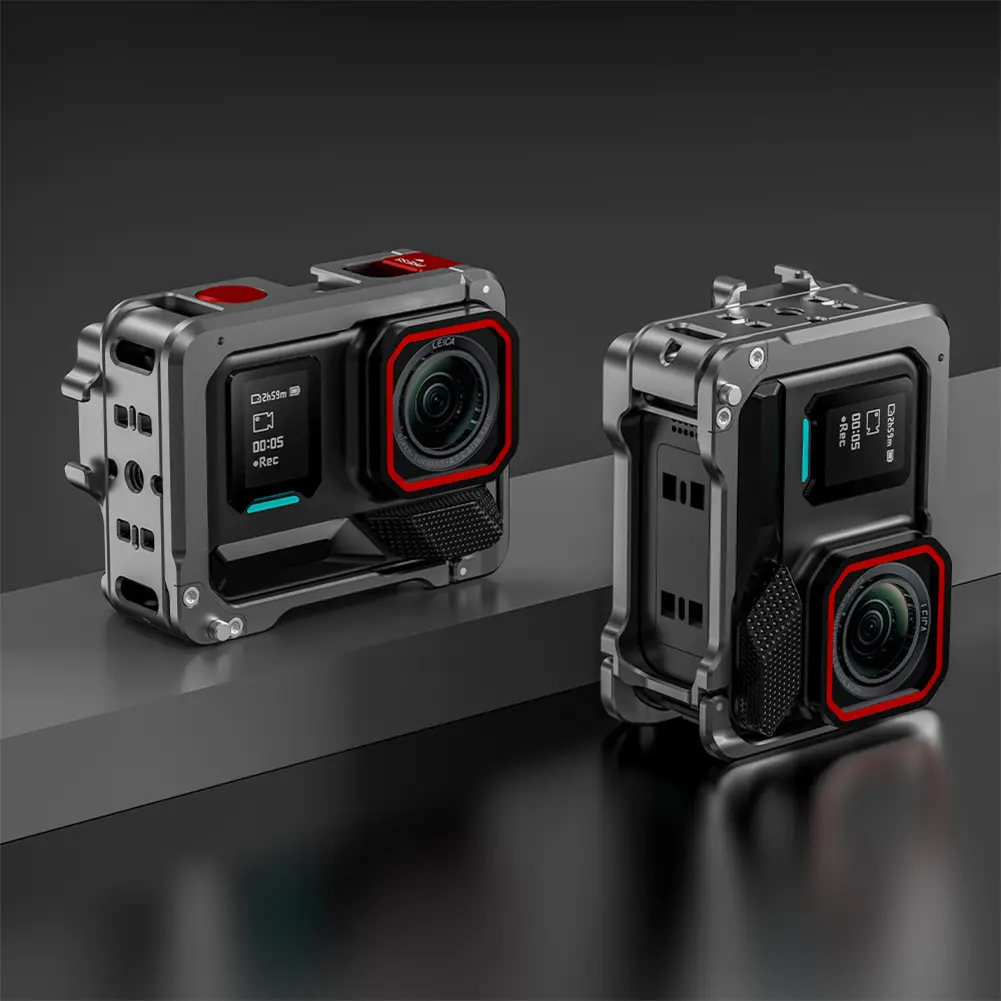 For Insta360 Ace Pro/2 Ergonomic Action Camera Cage Wear Resist Comfortable Grip Camera Frame Anti-Fall Camera Expand Accessory