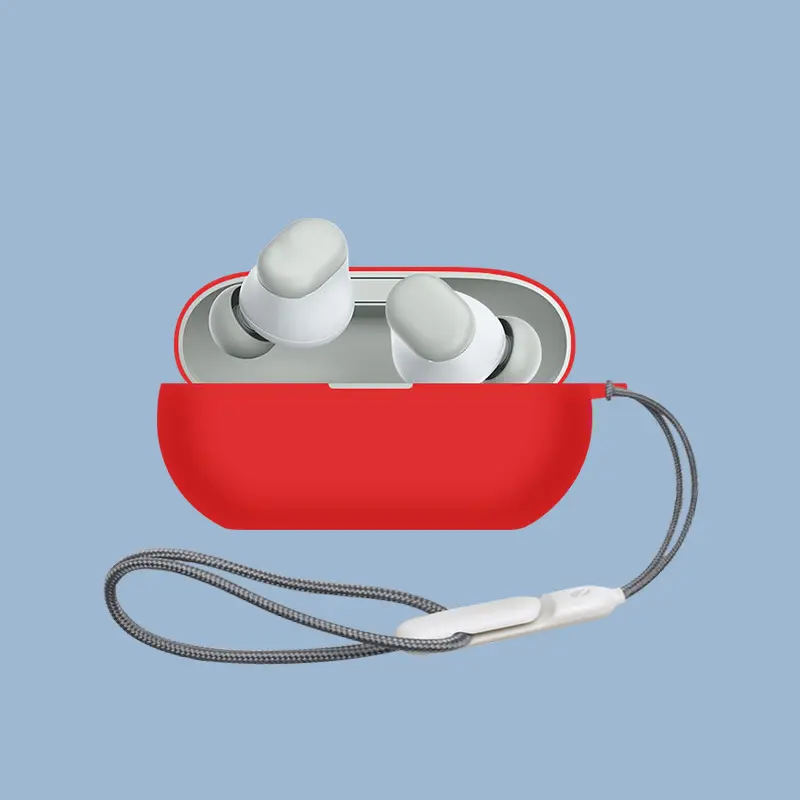 Silicone Case Cover Shockproof Soft Protective Cover with Anti-Lost Lanyard Protective Case for Beats Solo Buds Wireless Earbuds