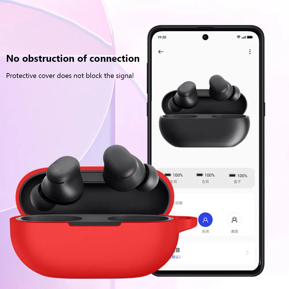 Silicone Case Cover Shockproof Soft Protective Cover with Anti-Lost Lanyard Protective Case for Beats Solo Buds Wireless Earbuds