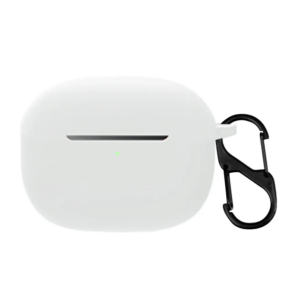 Liquid Silicone Headphone Holder Case with Metal Hook Portable Headphone Box Case All Inclusive Anti Shock for Redmi Buds 3 Lite