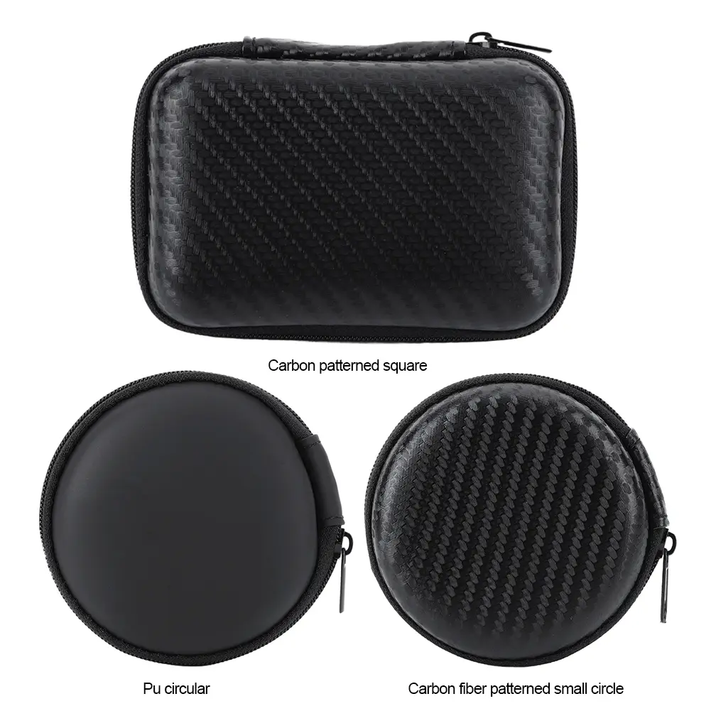 Mini Portable Storage Bag Pouch Shockproof Carrying Bag with Mesh Pocket Zipper Earphone Case Earphone Accessories