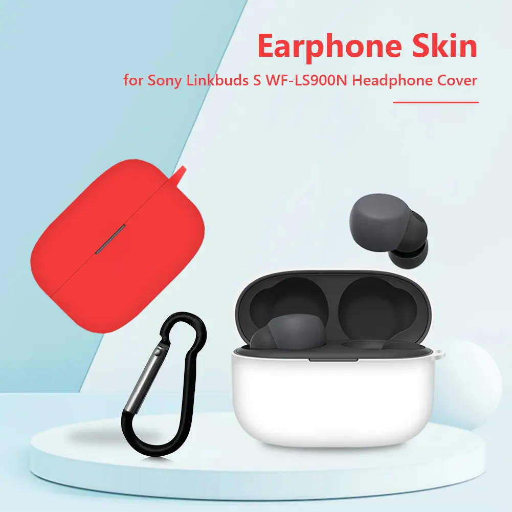 Shock-resistant Earphone Protective Case with Metal Hooks for Sony Linkbuds S WF-LS900N Wireless Headphone Cover
