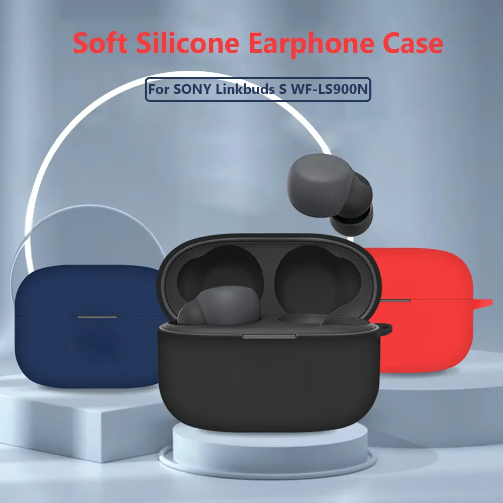 Shock-resistant Earphone Protective Case with Metal Hooks for Sony Linkbuds S WF-LS900N Wireless Headphone Cover