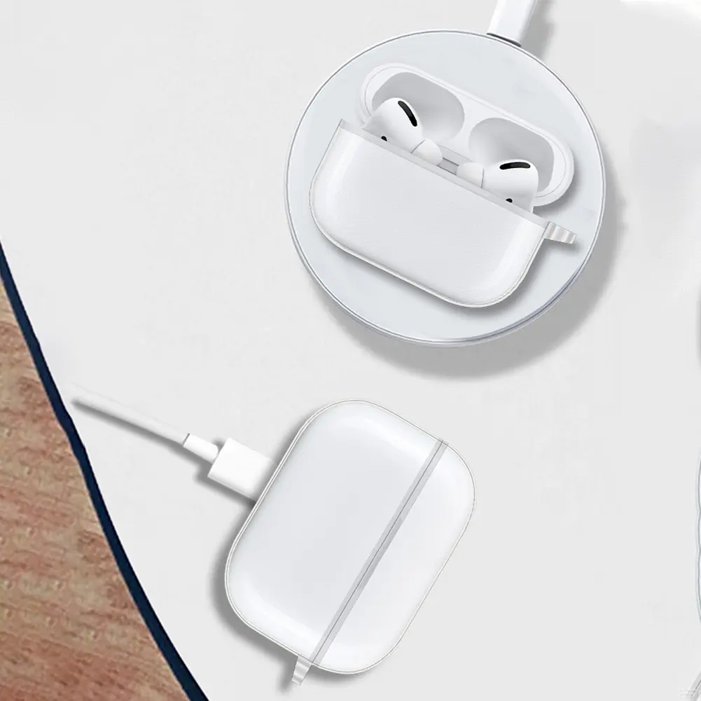 Earphone Protective Case Anti-drop Transparent Protective Sleeve Protector Waterproof with Hook for Apple Airpods Pro 2