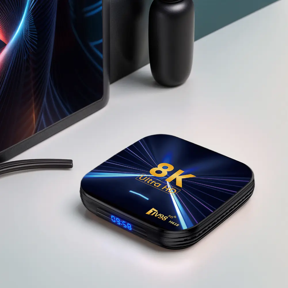 Android 14 Smart TV Box 2.4G/5G Dual WiFi Media Player Set Top Box Android Box with Remote