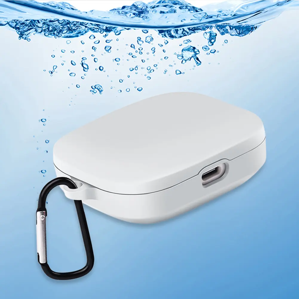Silicone Earphone Protective Sleeve Anti-drop Wireless Earbuds Skin Cover Shockproof With Carabiner for Redmi Buds 5