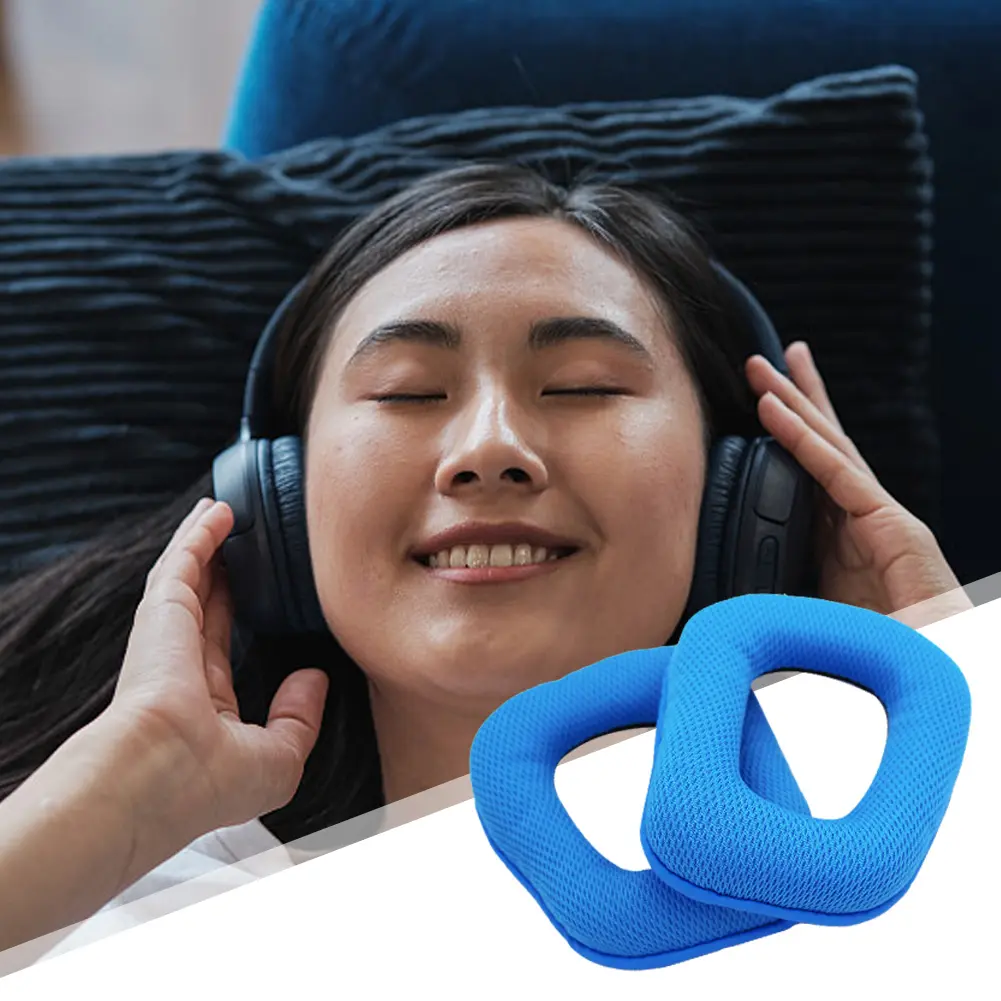 1 Pair Replacement Ear Pads Cushions Mesh Fabric Headset Ear Cushions Ear Cups Cover for Logitech G35 G930 G430 F450 Headphones