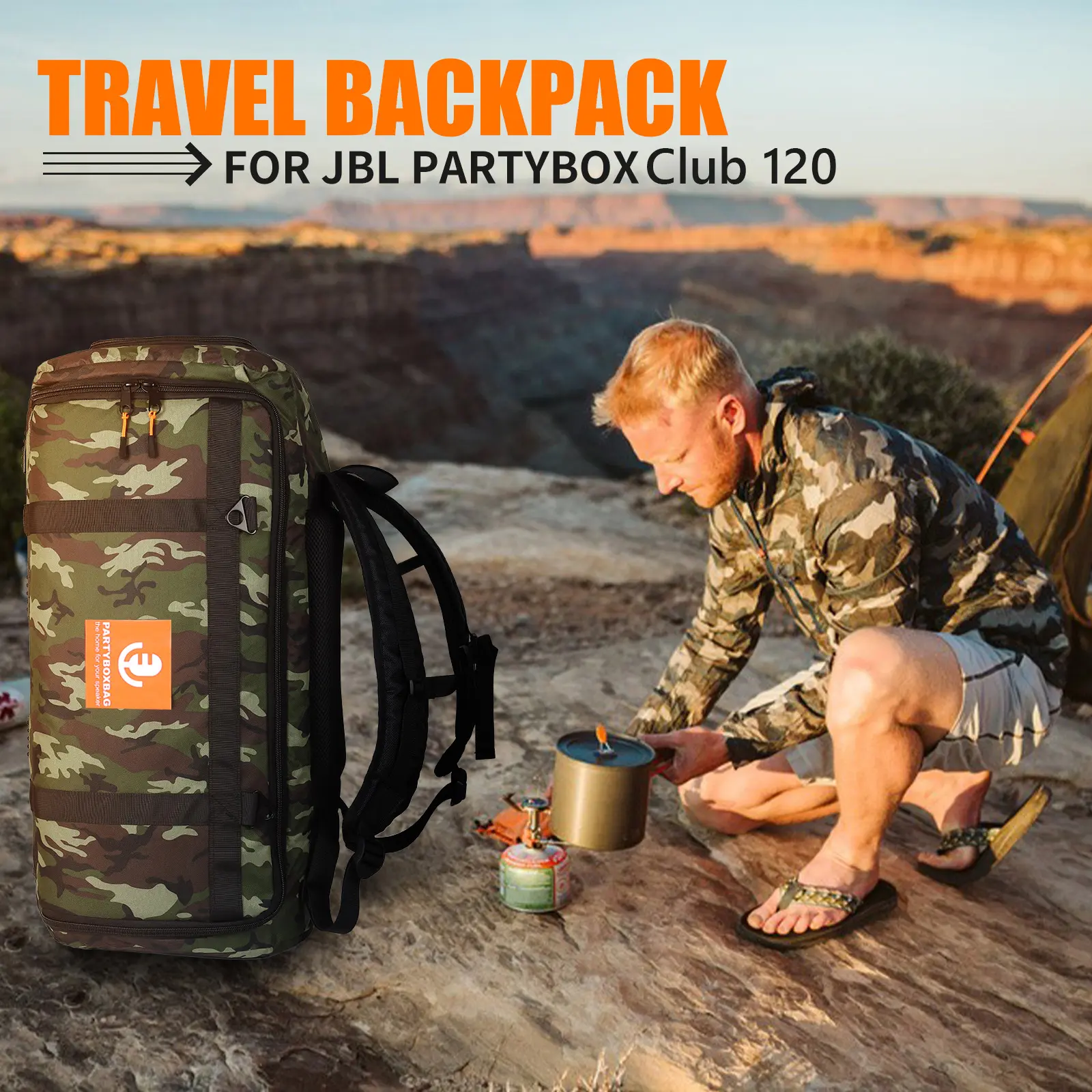 Speaker Bag Waterproof Travel Carrying Case Adjustable Strap Portable Carry Tote Bag Backpack for JBL Partybox Club 120