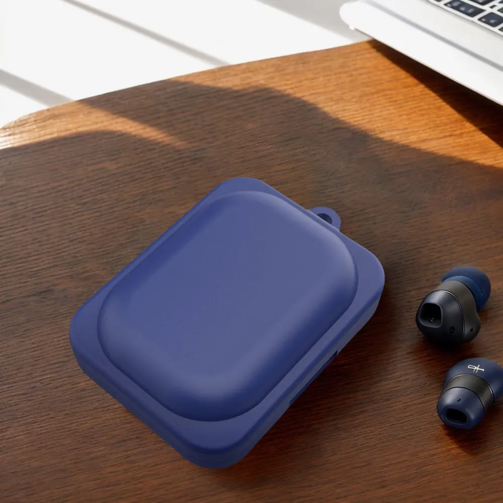 Silicone Earphone Case Cover Shockproof Protective Skin Sleeve Anti Drop Dustproof with Carabiner for Nothing Ear (a) Headphones