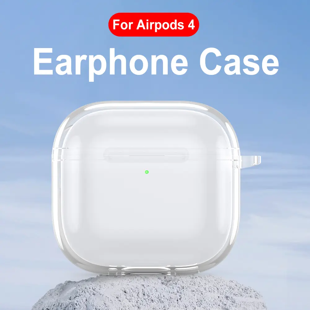 Transparent Protective Case Cover TPU Anti-fall Wireless Earphone Cover Clear Cover Case for Apple AirPods 4 2024 Charging Case