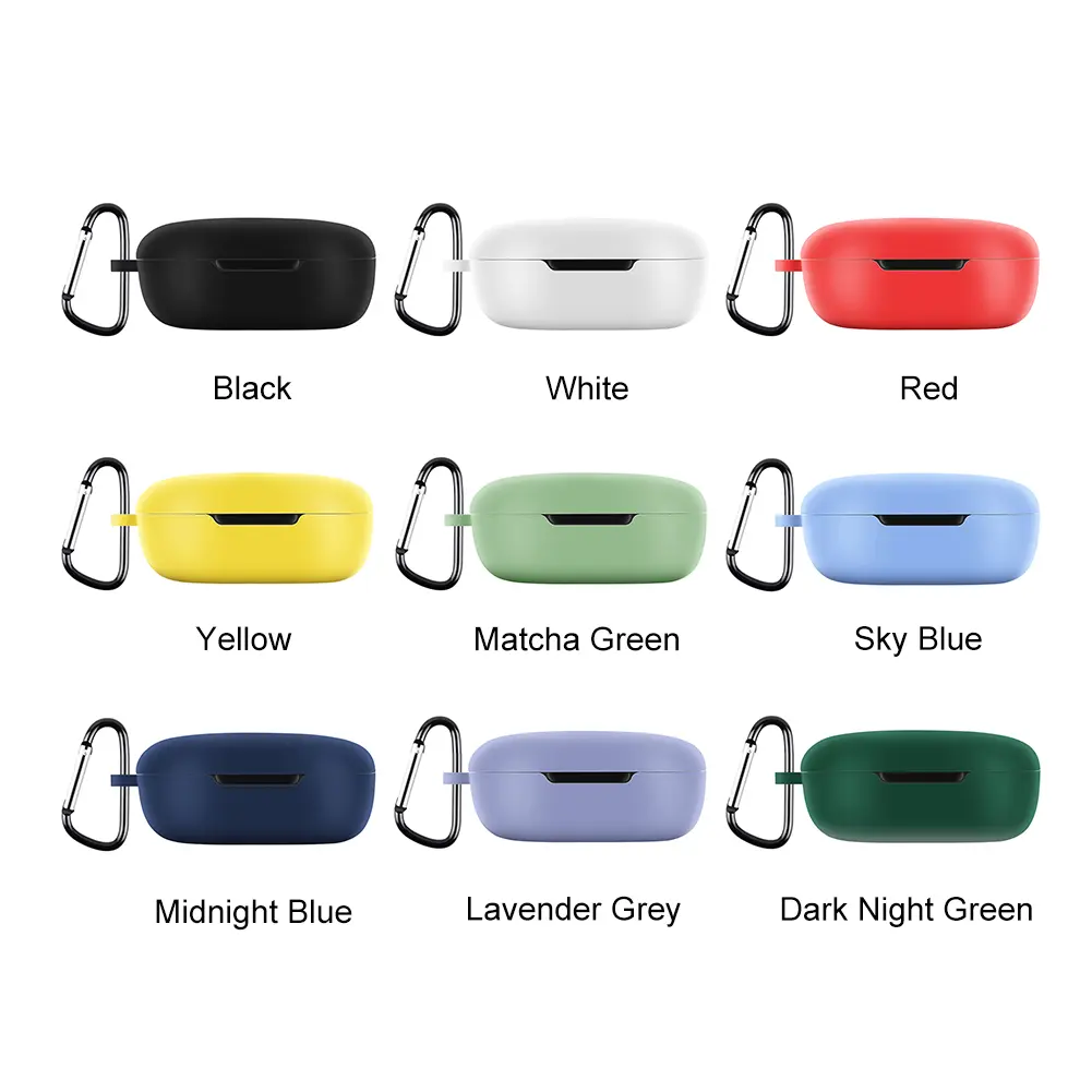 Earphone Case Portable Wireless Headphones Cover Dustproof Protective Sleeve with Carabiner Accessories for Redmi Buds 4 Lite