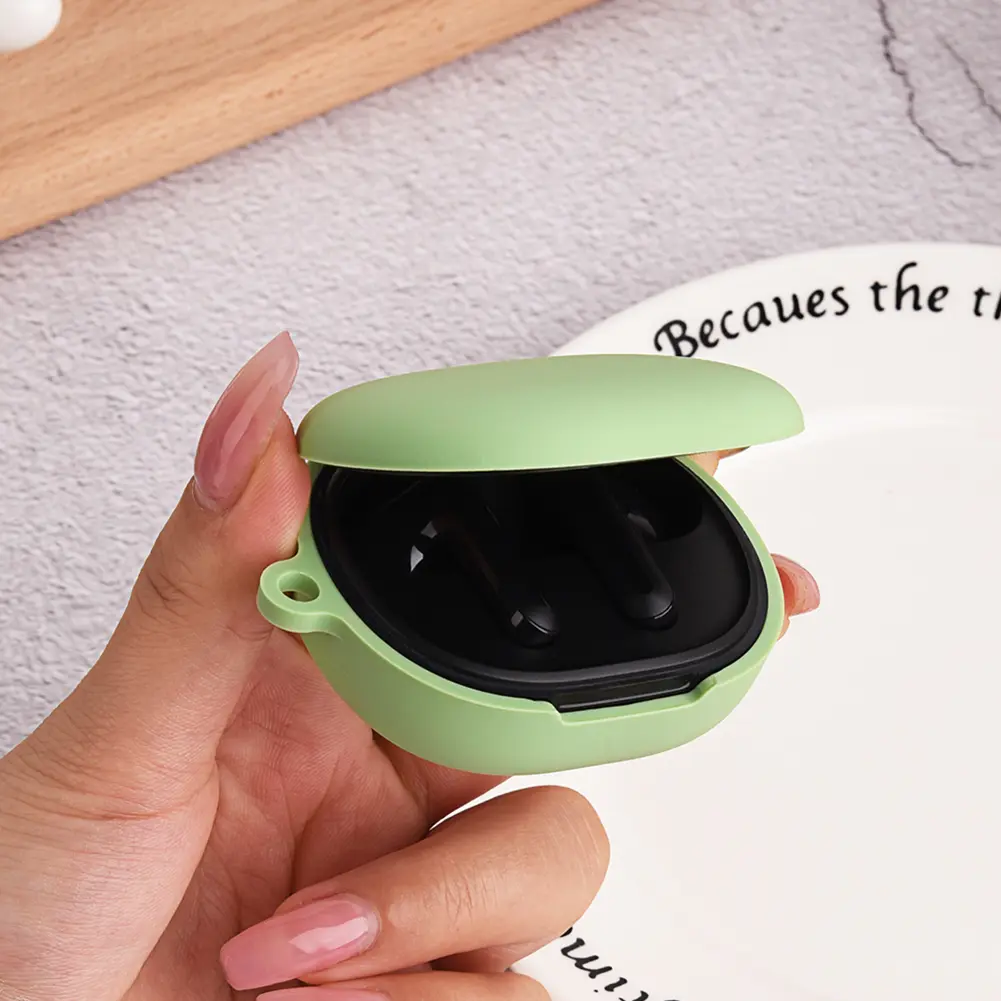 Earphone Case Portable Wireless Headphones Cover Dustproof Protective Sleeve with Carabiner Accessories for Redmi Buds 4 Lite