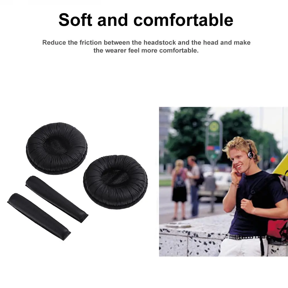 1 Pairs Headphone Earpads Replacement with Headband Earpads Case Comfortable Soft Earpads Accessories for Sennheiser PX100 PX200