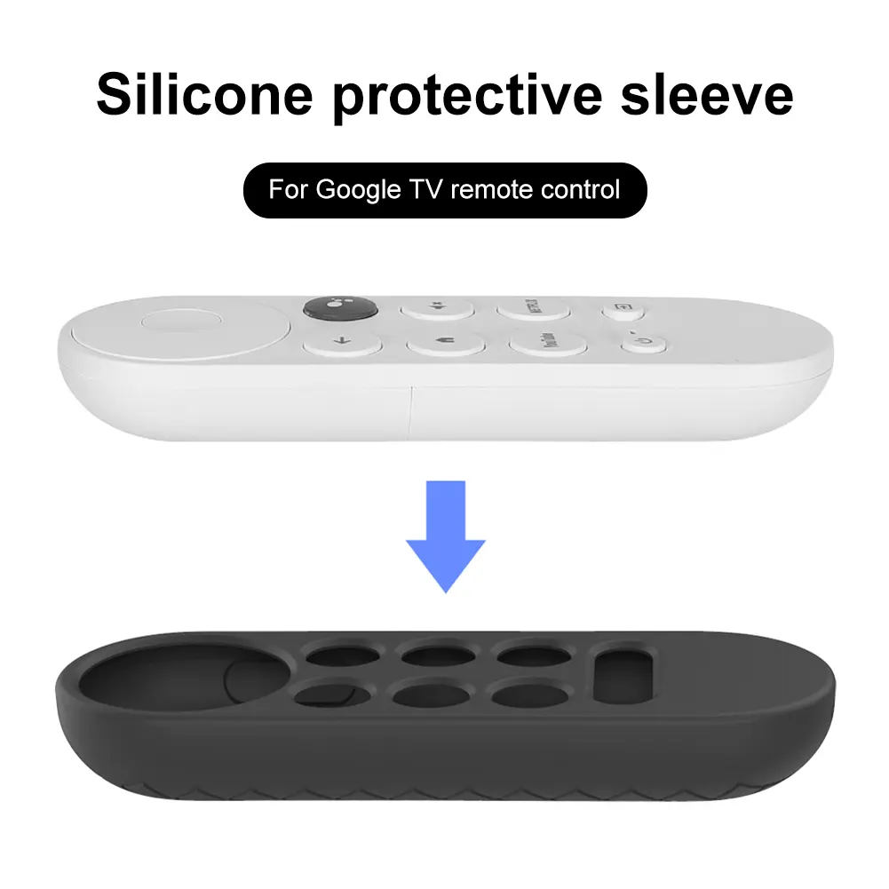 Silicone Protective Case Replacement Soft Remote Control Protective Case Anti Lost Television Remote Control Cover for Google TV