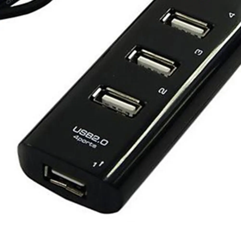 USB Hub 4 Port USB 2.0 Splitter with 0.5m Cable for PC Flash Drive Mobile HDD