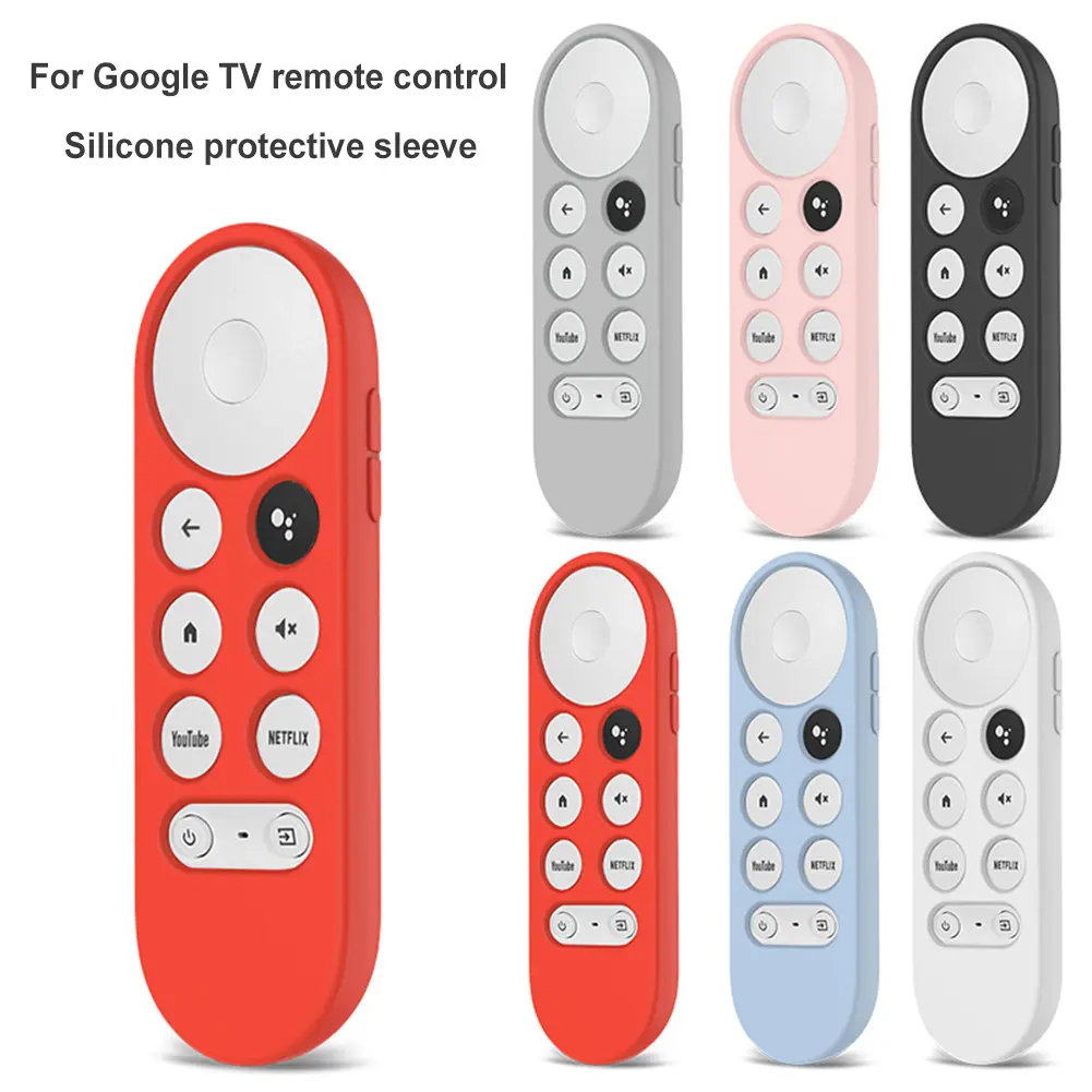 Silicone Protective Case Replacement Soft Remote Control Protective Case Anti Lost Television Remote Control Cover for Google TV