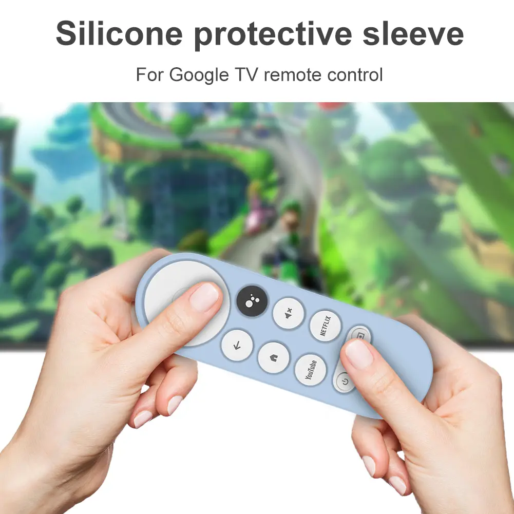 Silicone Protective Case Replacement Soft Remote Control Protective Case Anti Lost Television Remote Control Cover for Google TV