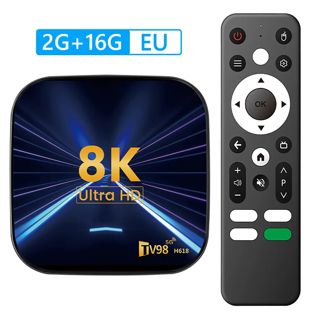 Android 14 Smart TV Box 8K HD Media Player Set Top Box Android Box with Remote