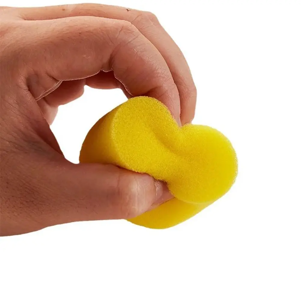 5Pcs Sponge Stamps Sponge Stencil Brush Round Sponge Foam Brushes Multifunctional Wooden Handle Painting Brushes for Adults