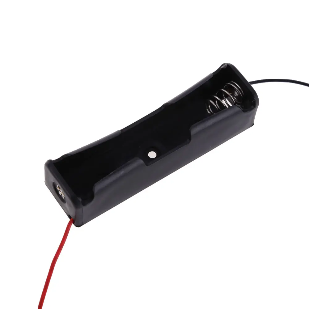 5 Pcs New 18650 17500 18500 Battery 3.6~4.2V Clip Holder Box Case Black