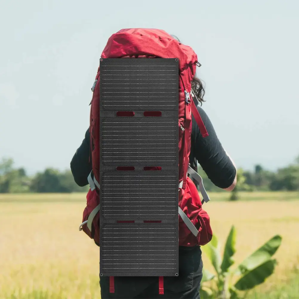 60W Folding Solar Panel IP65 Waterproof Foldable Solar Charger Battery Charger for Cell Phone Laptop Backpacking Camping Hiking