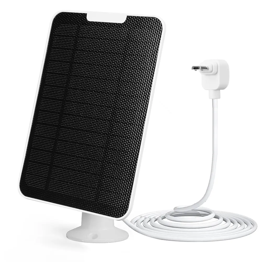 1/3 PCS 5W Solar Panel Kit IP65 Weatherproof W/ 9.8ft Micro USB Charging Cable for Arlo Essential Spotlight/XL Spotlight Camera