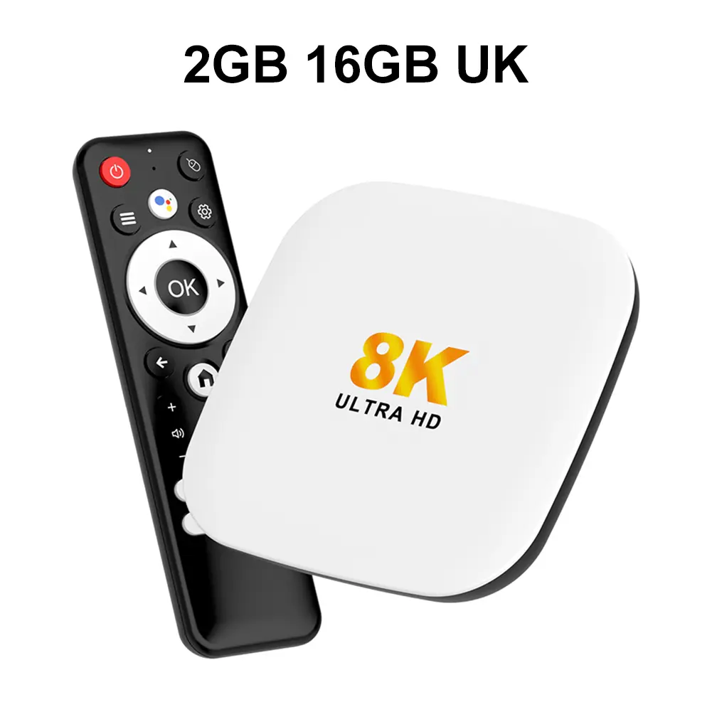 Android 14 TV Box 8K Media Player with Remote Set Top Box Android Box
