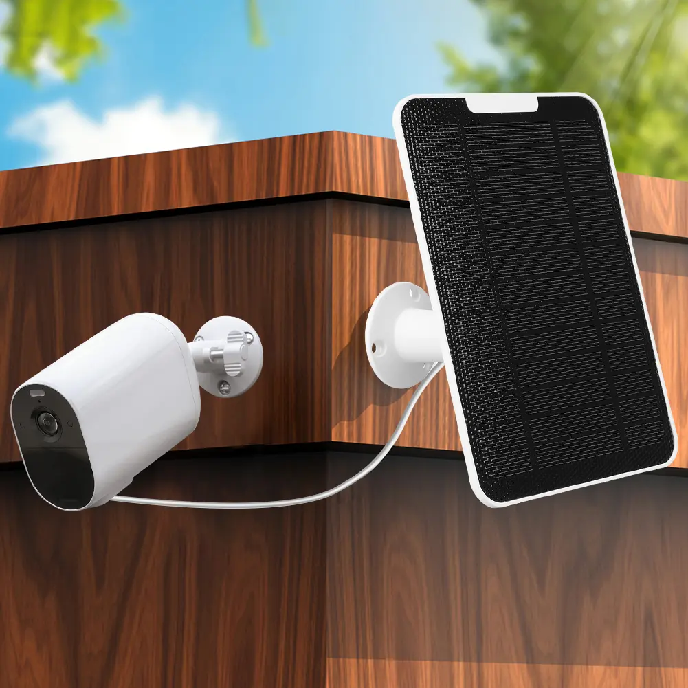 1/3 PCS 5W Solar Panel Kit IP65 Weatherproof W/ 9.8ft Micro USB Charging Cable for Arlo Essential Spotlight/XL Spotlight Camera