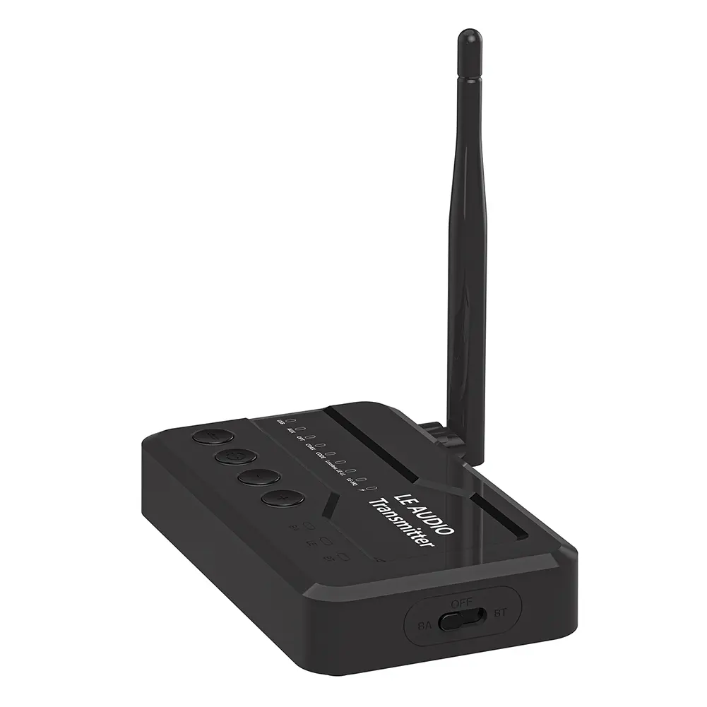 LE Wireless Audio Music Transmitter Adapter with USB/AUX/Opt/Coax Bluetooth-Compatible 5.3 Home Stereo Audio Transmitter Adapter