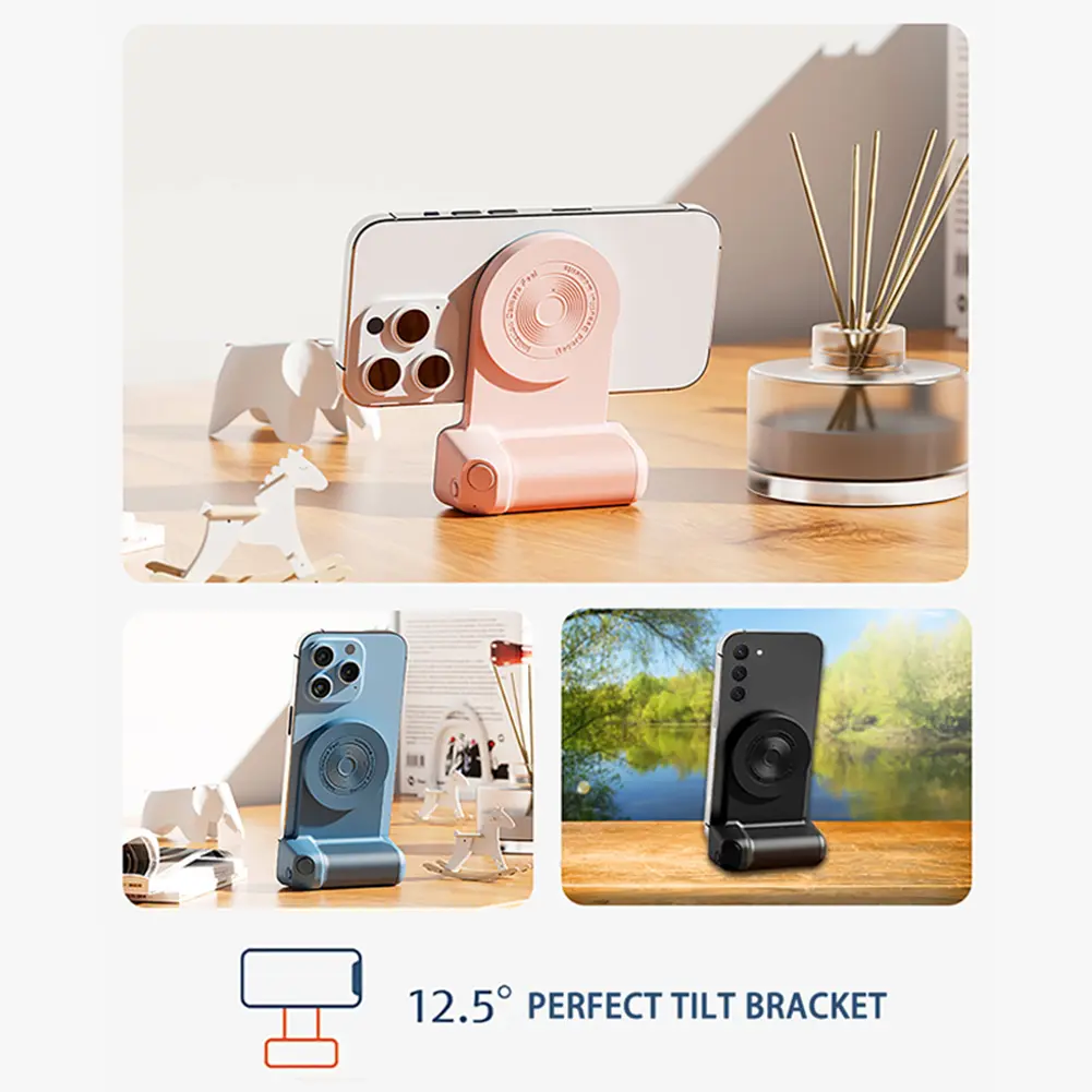 3 in 1 Magnetic Camera Handle with Power Bank and Selfie Shutter for Android and iOS Smartphones