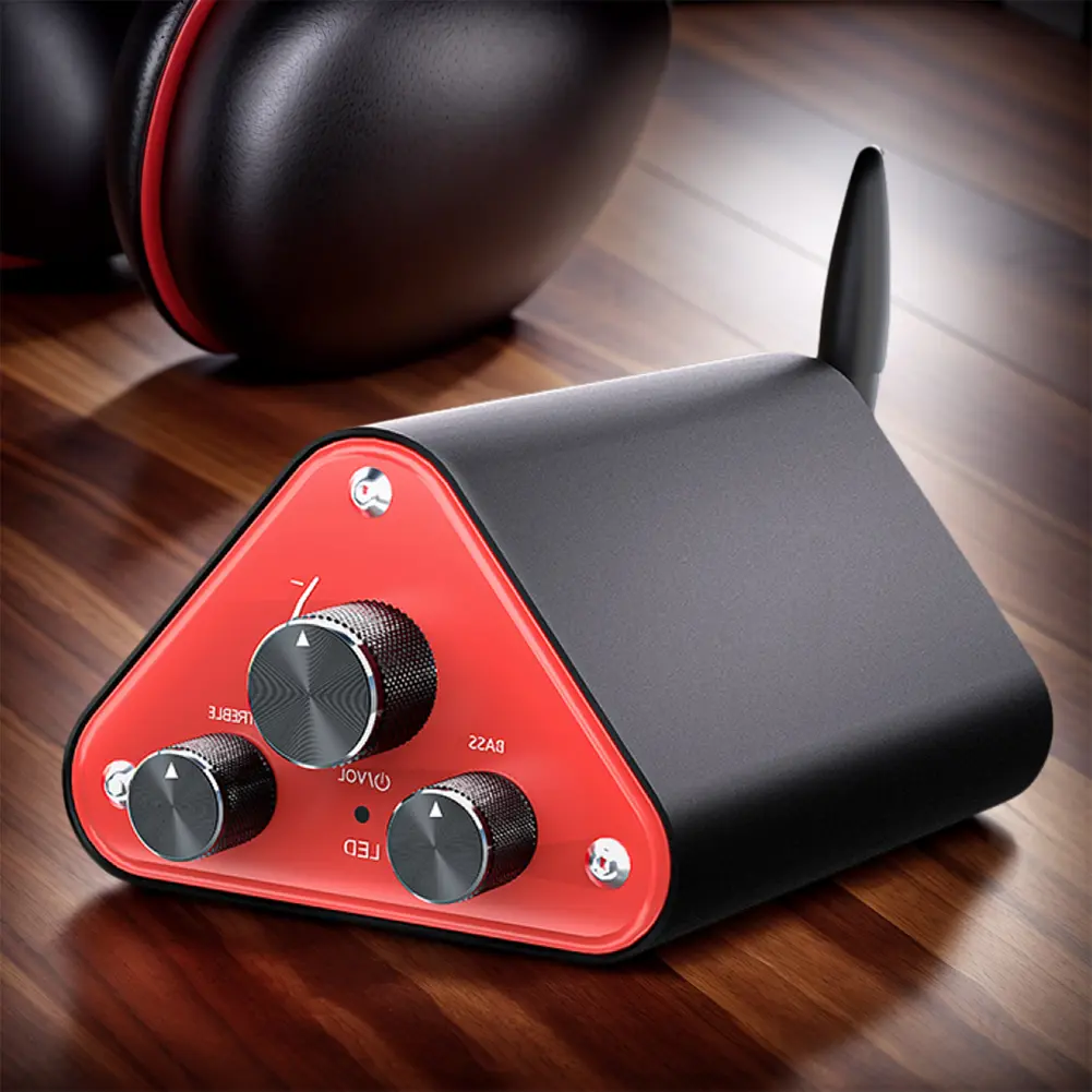 HIFI Stereo Sound Amplifier 50W+50W Mini Sound Amplifier Treble Control Dual Operational Amplifier for Home TV Phone Studio