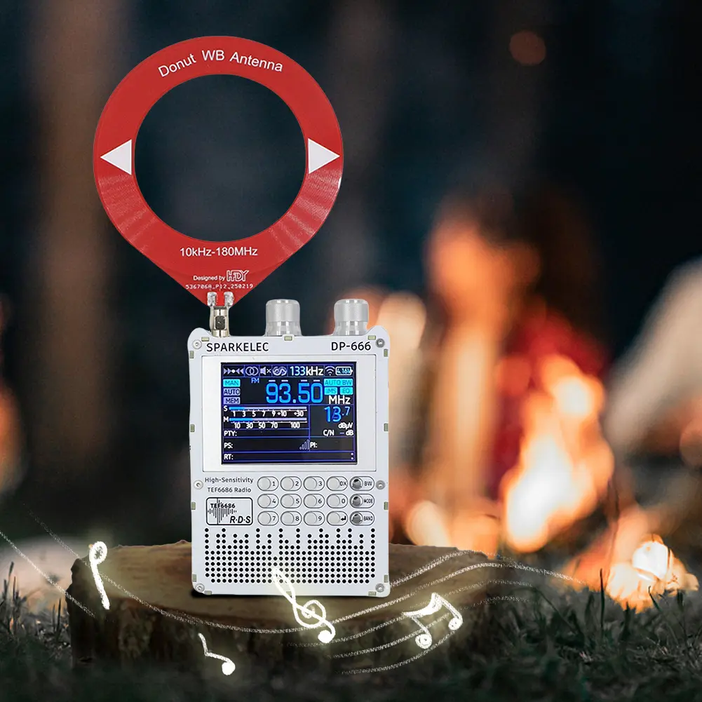 DP-666 TEF6686 High Sensitivity Full Band FM AM Short Wave Radio with LCD Display DSP Full Band Portable Radio
