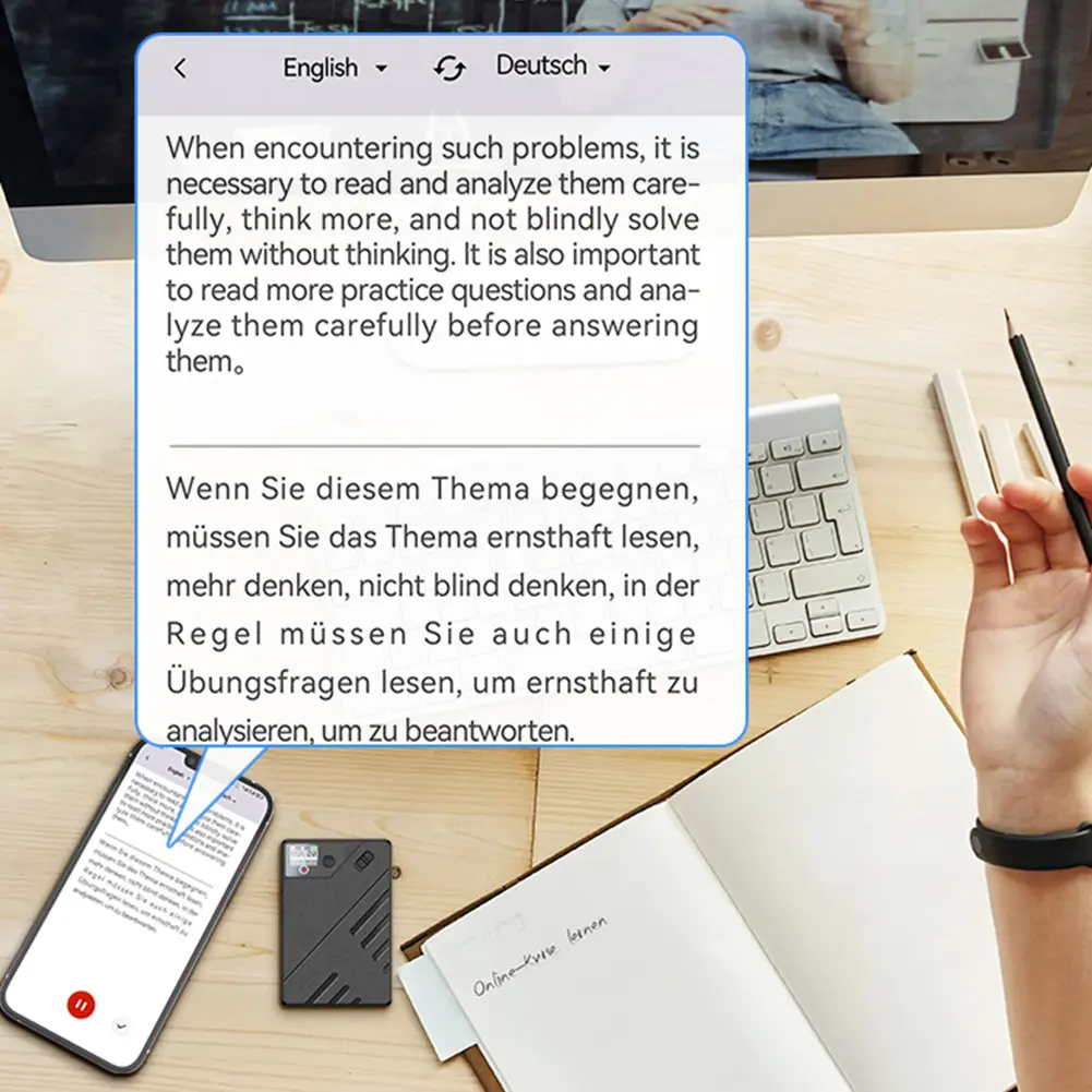 AI Voice Recorder GPT Intelligence Audio Recorder APP Control Audio Dictaphone for Lectures Phone Calls Meetings Interviews Etc
