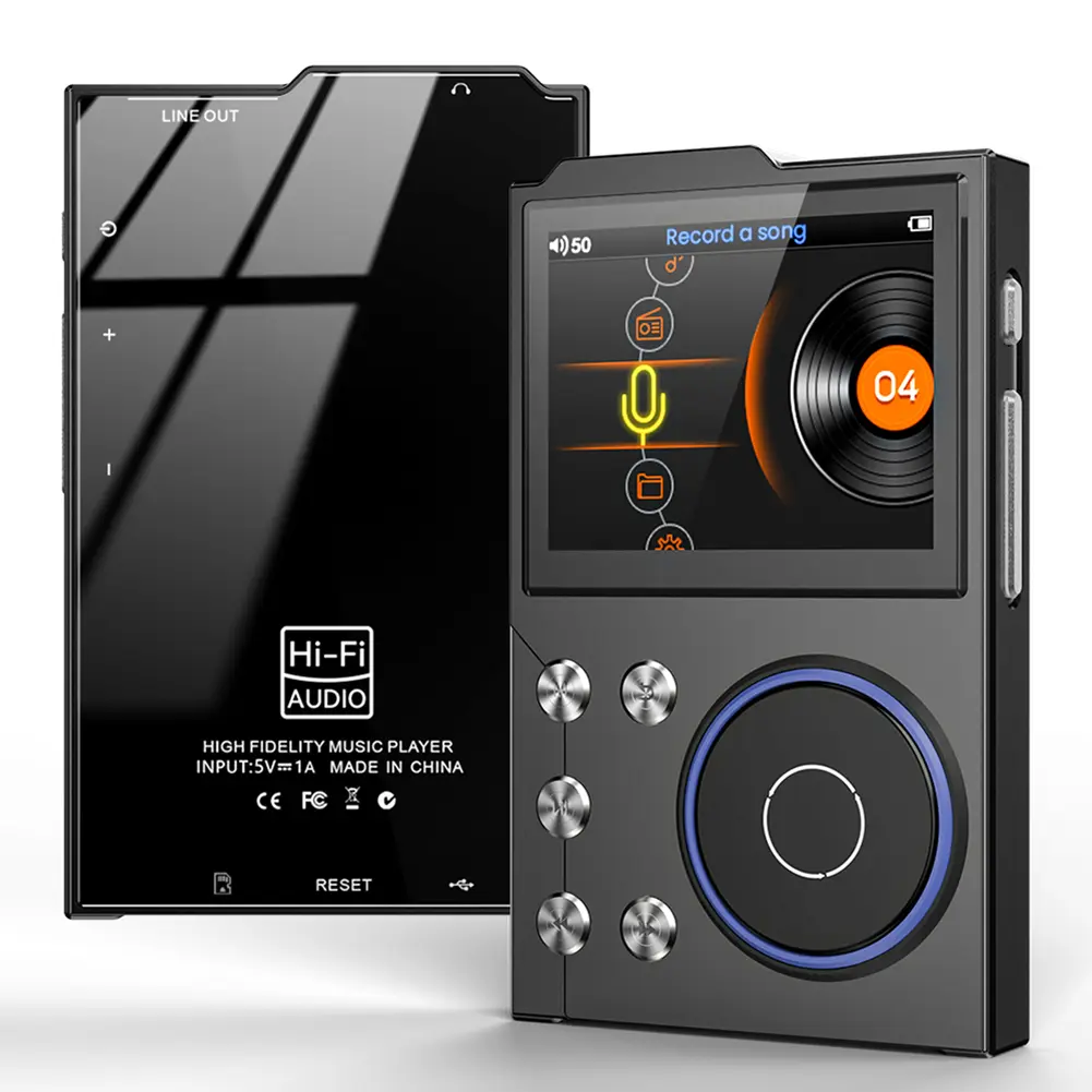 HiFi MP3 Player Portable Audio Player Bluetooth-Compatible 5.3 Portable Digital Audio Music Player Support Up To 256GB