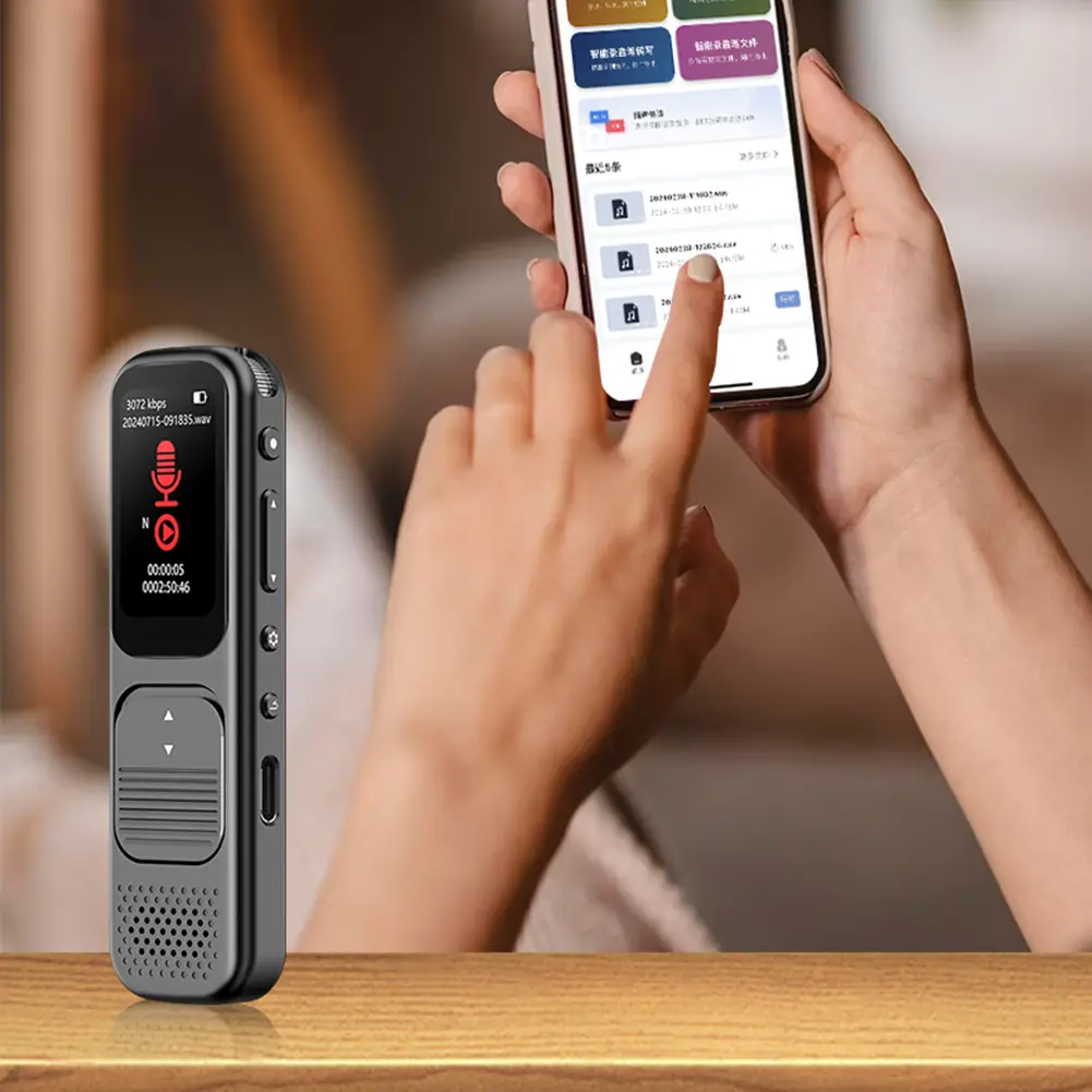 32GB/64GB/128GB Voice Activated Recorder Noise Reduction Portable Audio Recorder Audio Recording Device for Lectures Meetings