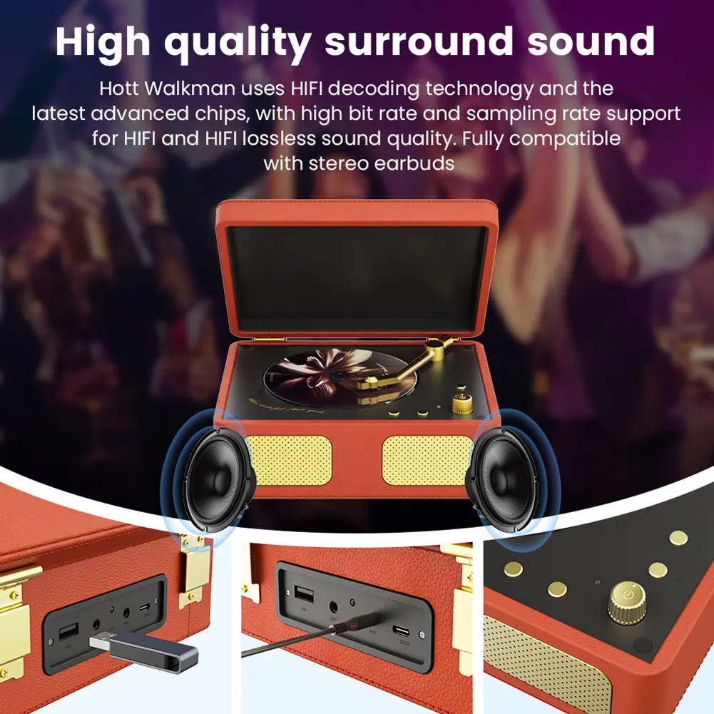 Portable CD Player with Remote Control Bluetooth-Compatible 5.4 Wireless CD Player Desktop CD Player for Music Lover
