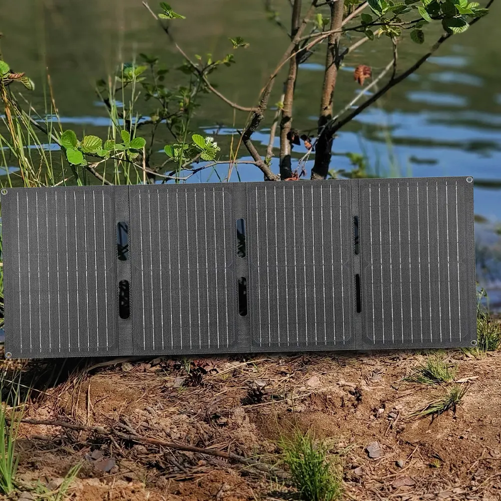 60W Folding Solar Panel IP65 Waterproof Foldable Solar Charger Portable Solar Panel Charger Battery Charger for Hiking & Camping