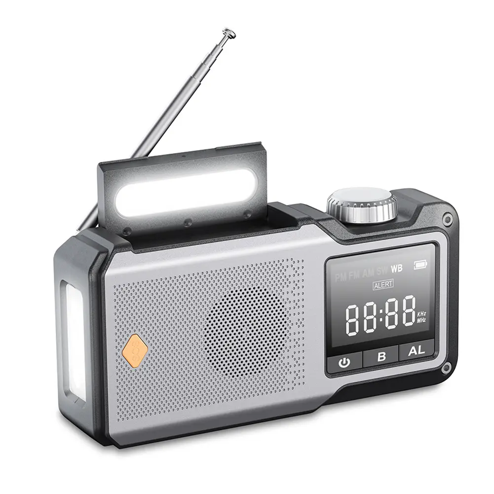 10000mAh Hand Crank Emergency Radio Solar Powered Radio AM/FM/WB Weather Radio Portable Radio for Outdoor Camping and Emergency