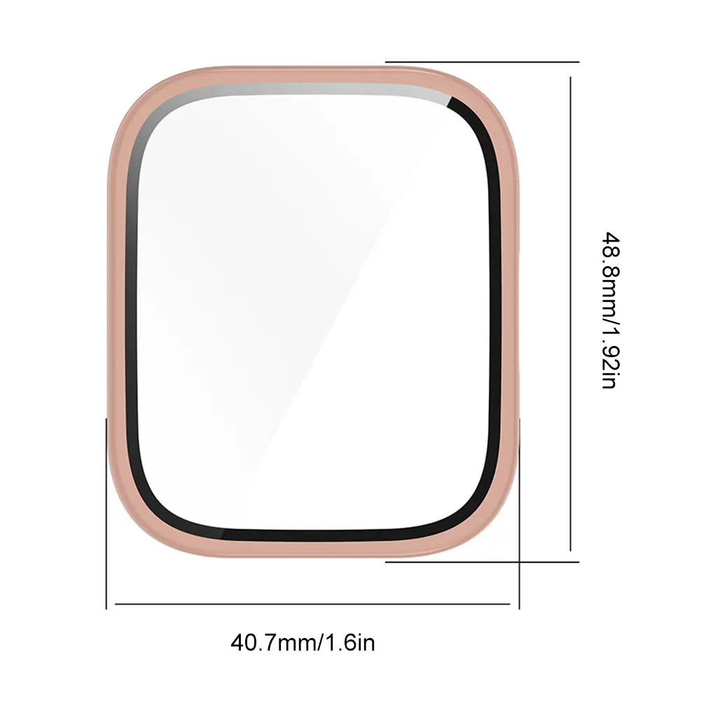 Glass Case All-around Protective Cover Screen Protector Hard PC Bumper & Tempered Glass Film for Amazfit Bip 5 Unity Accessories