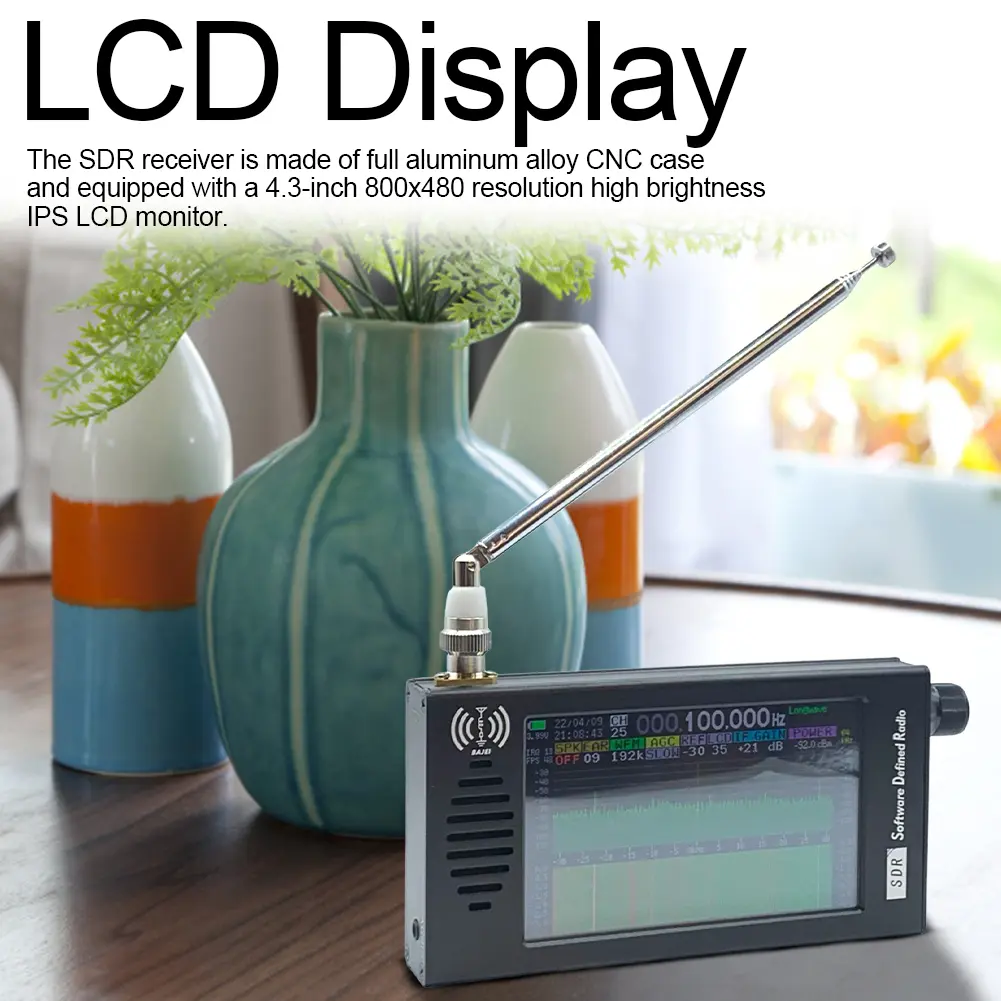 DSP SDR Radio Receiver Portable Shortwave Radio 4.3 Inch Touch Screen Shortwave AM FM DSP Radio Stereo MP3 Player for Outdoor