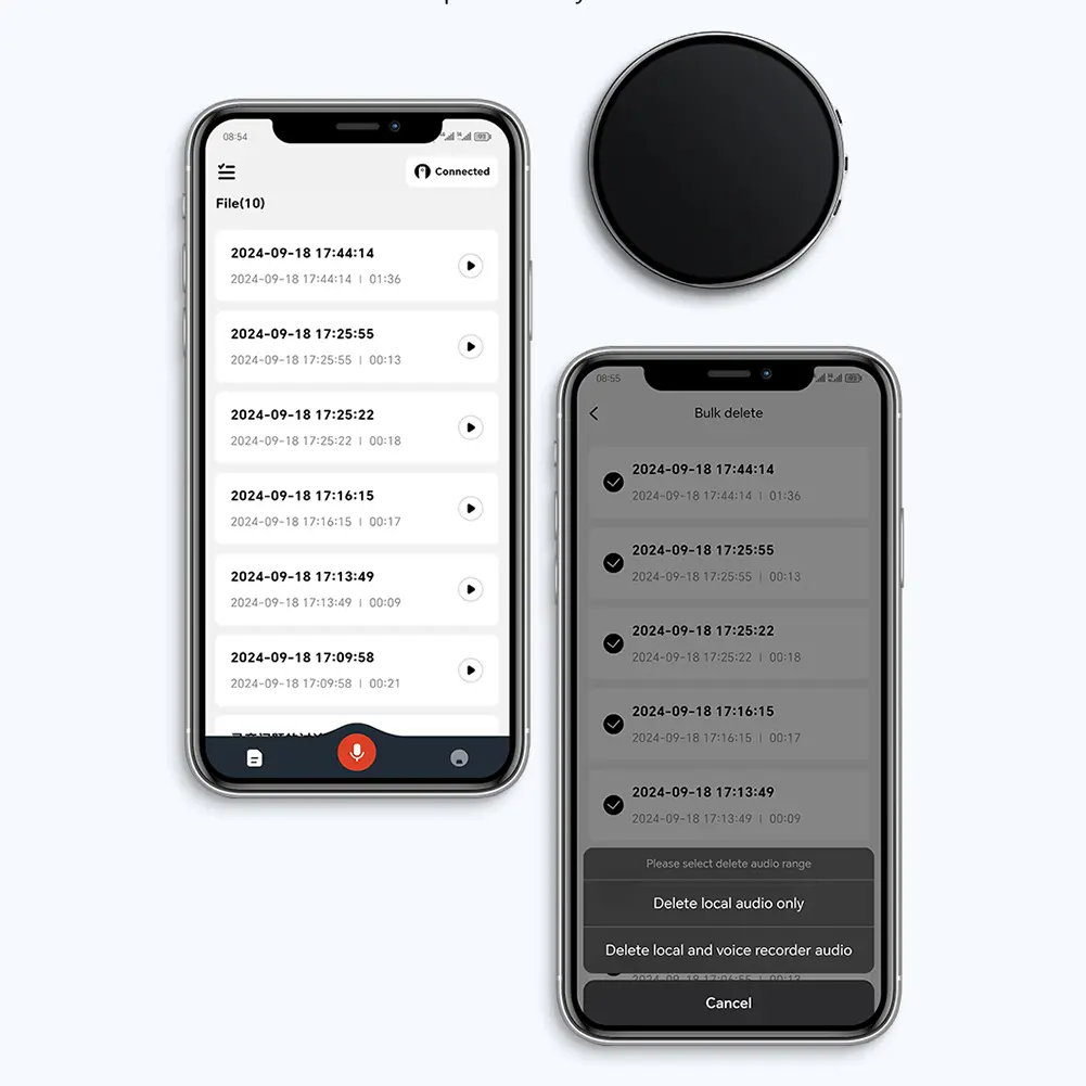 AI Voice Recorder with Real-Time Transcription & Translation Audio Recorder Audio Recording Device for Lectures Meetings Calls