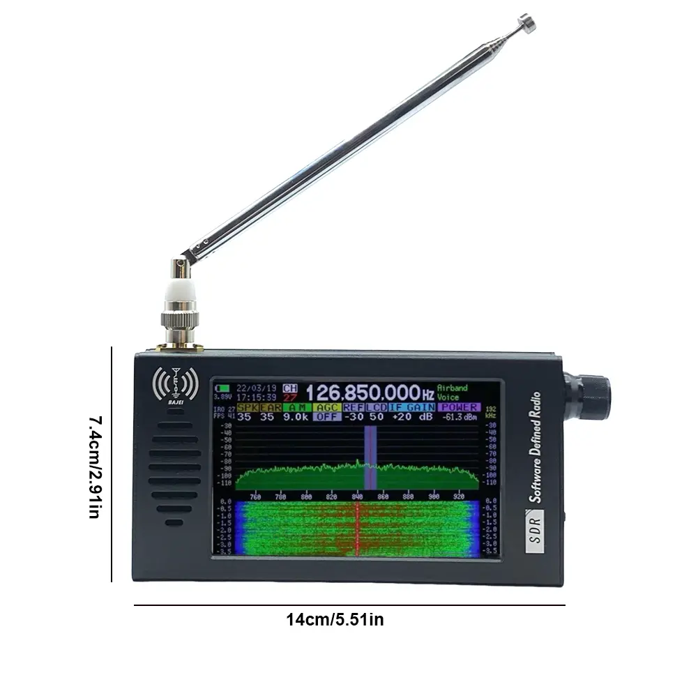 DSP SDR Radio Receiver Portable Shortwave Radio 4.3 Inch Touch Screen Shortwave AM FM DSP Radio Stereo MP3 Player for Outdoor
